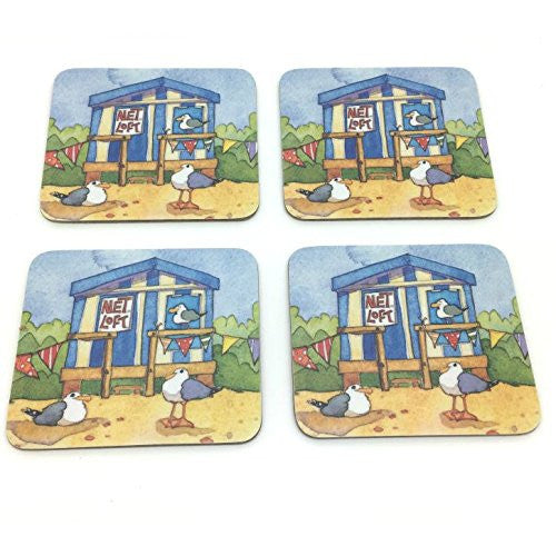 Emma Ball - "A Day at the Seaside" Coasters - Set of 4