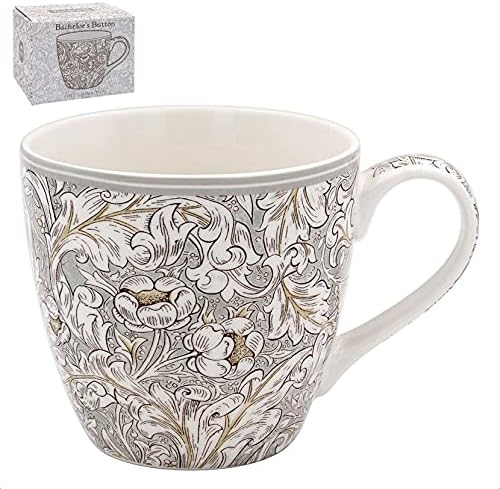 The Leonardo Collection LP94633 Breakfast Mug, William Morris Bachelor's Button, Fine China, Boxed