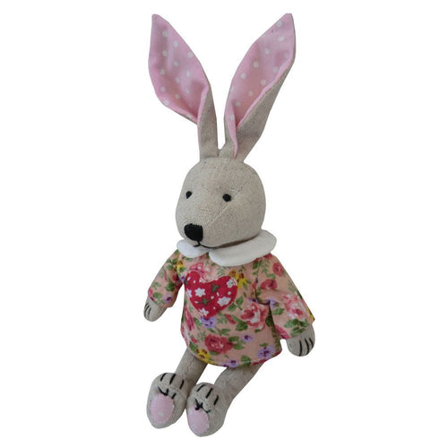 handmade rabbit with love heart dress