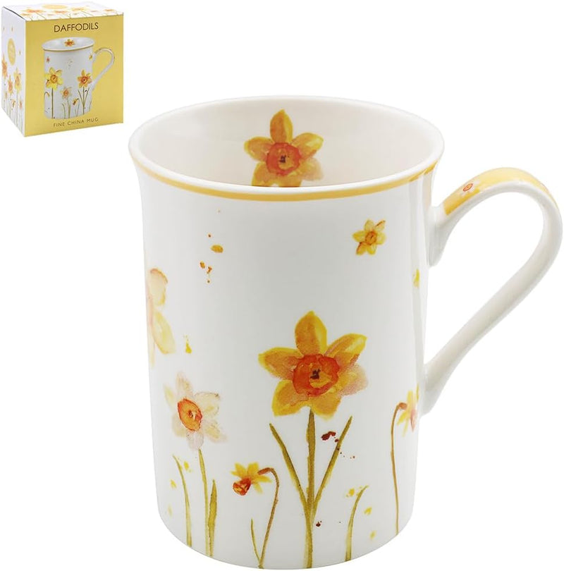 The Leonardo Collection LP94894 Ceramic Mug  Daffodils design  White and Yellow