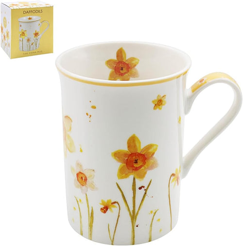 The Leonardo Collection LP94894 Ceramic Mug  Daffodils design  White and Yellow