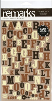 American Crafts Remarks Cardstock Stickers, Smokey Joe's Neutral 2
