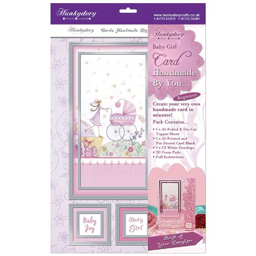 hunkydory handmade by you card kit birth of your daughter