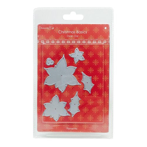 Dovecraft Poinsettia & Holly Steel Cutting Dies x6