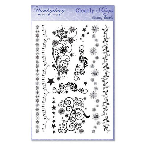hunkydory clearly stamps snowy swirls