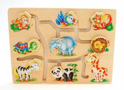Childrens Kids Wooden Match The Head Animals Game Puzzle Toys Educational Fun