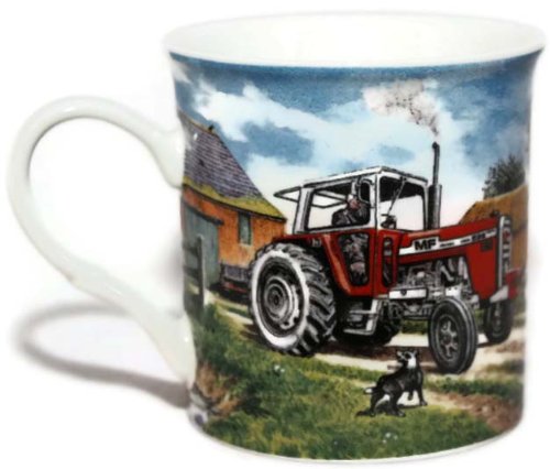 Massey Ferguson 595 Farm Tractor - Fine Art Watercolour China Gift Mug