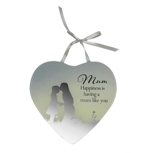 Mum Happiness is Having a Mum Like You Reflections from the Heart Mirrored Hanging Plaque