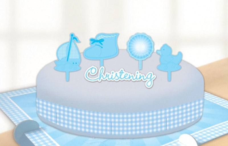 Amscan Christening Booties Cake Decorating Kits, Blue