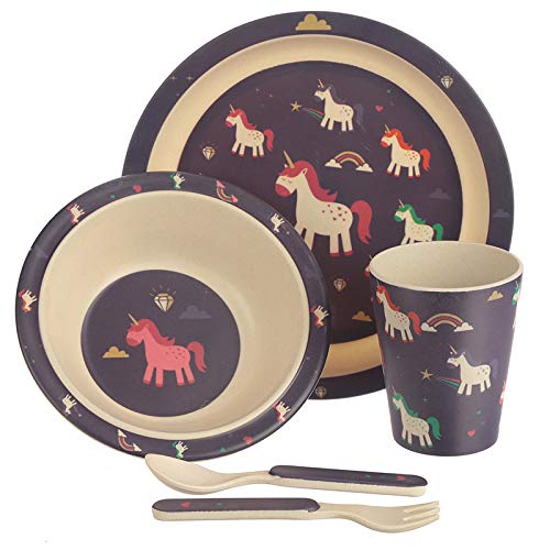 Princess Eco-Friendly Biodegradable Bamboo Plate/Cutlery Set