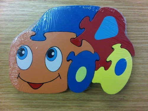 Childrens Kids Wooden Car Shape Transport Puzzles 12Months +