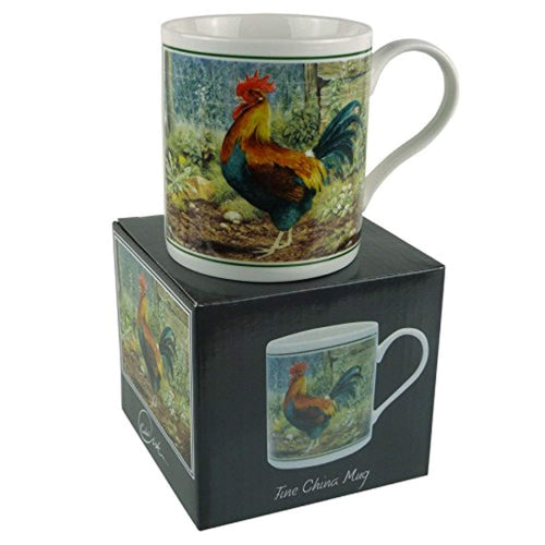 Fine China Rooster Mug/Cup by Cachet Farmyard Collection Cockerel Gift Boxed