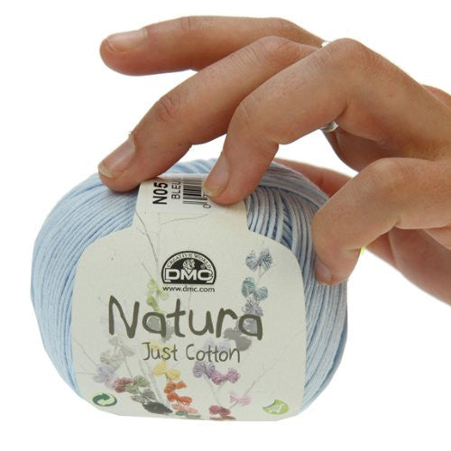 DMC Natura Yarn, 100% Cotton, Bleu Layette N05