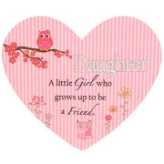 Daughter Pretty Reflections Heart Plaque Lovely Gift
