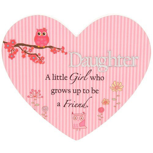 Daughter Pretty Reflections Heart Plaque Lovely Gift