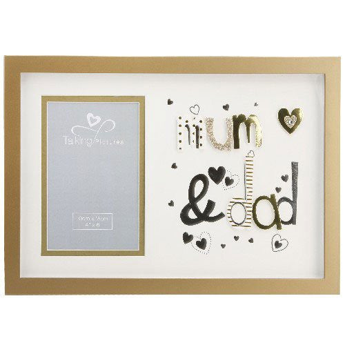 Wooden Mum & Dad Photo Frame, gift