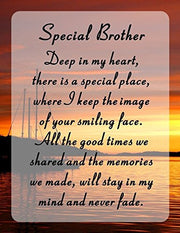 Brother Memorial Laminated Card With Butterfly Stake Holder And Special Message By Homestreet