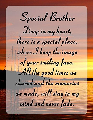 Brother Memorial Laminated Card With Butterfly Stake Holder And Special Message By Homestreet