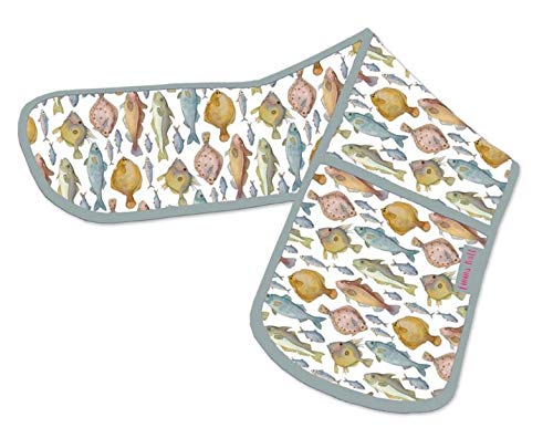 Emma Ball FISHES DOUBLE OVEN GLOVE
