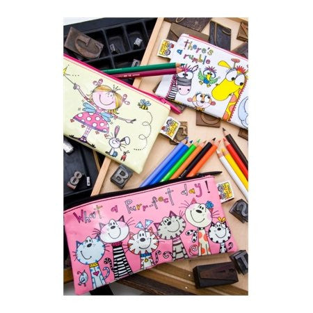 Rachel Ellen Pencil Case - Pink Elephant