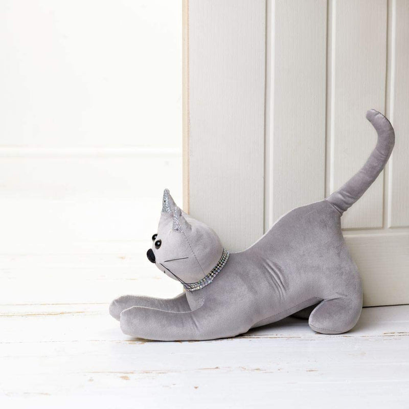 HESTIA Silver door stopper with rhinestones