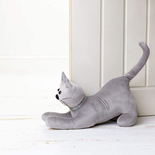 HESTIA Silver door stopper with rhinestones