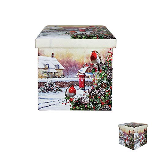Lesser & Pavey Macneil Christmas Robins Folding Storage Box