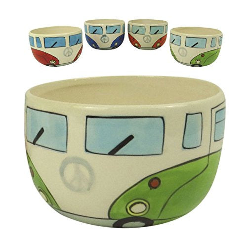 VW Camper Van Ceramic Bowl (Green)