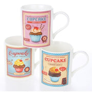 Retro Cupcake Mug Three Colours One Selected At Random On Despatch