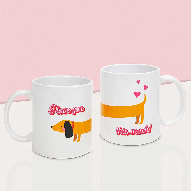 Now Or Never - Sausage Dog Romantic Mugs Gift Set