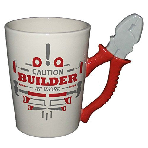 Puckator SMUG57 Ceramic Mug with Pliers-Shaped Handle, 8 x 12 x 11 cm