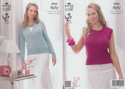 King Cole 4 Ply Pattern – 3924 Womens Stocking Stitch Cardigan and Top