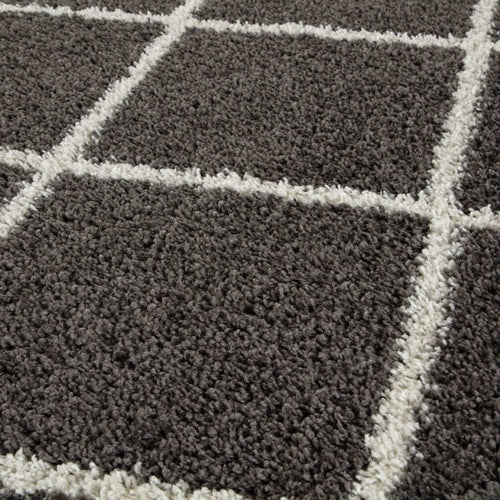 Moroccan Dark Grey Shaggy Rug | 540