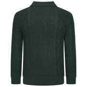 Crew Clothing Company Cable Knit Button Neck Jumper