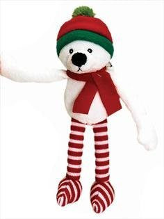 Classic Collection Christmas Hanging Character with Velcro Hands by Keel Toys - POLAR BEAR