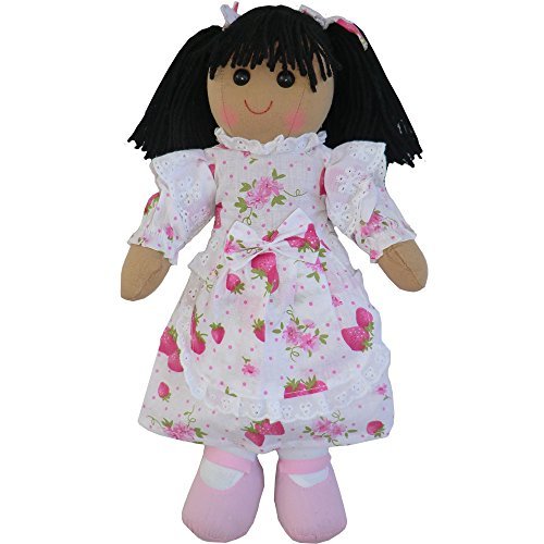 Rag Doll - Strawberry Dress - Handmade - Medium 19cms - Powell Craft