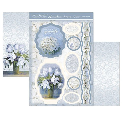hunkydory frosted florals topper set a lovely sparkle