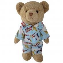 powell  craft  teddy bear with plane pyjama 30cm