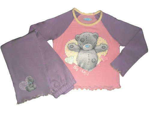 Me To You LILAC Tatty Teddy Bear Girls 2 Piece Pyjama Set - Size 3-4 Years - Long Sleeved Nightwear