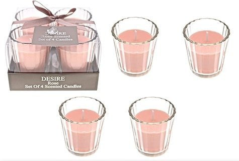 Desire Rose Set Of 4 Scented Candles
