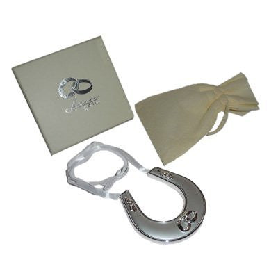 Silver Plated Brides Lucky Horseshoe