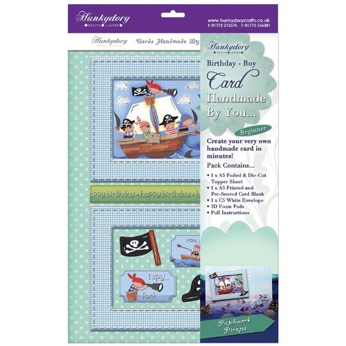 hunkydory handmade by you card kit patchwork pirates birthday-boy