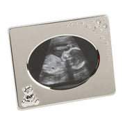 Babys Scan Silverplated frame with Teddy Bear and Stars