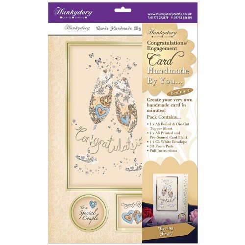 hunkydory handmade by you card kit loving toast congratulations/engagement