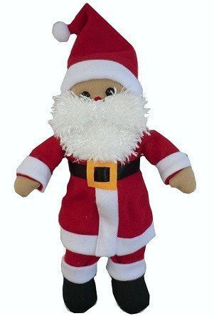 Powell Craft Handmade Doll - Traditional Father Christmas Childrens Plush Toy