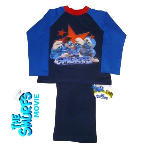 Boys Smurf Long Leg Pyjamas 5-6 Years