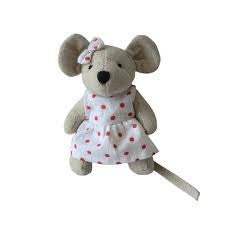 Powell Craft Smal Mouse with White Dotty Dress - 10cm