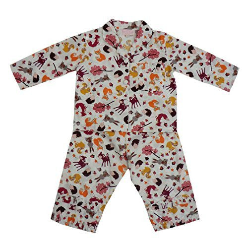 Powell Craft Woodland Print Pyjamas 6 - 7 Yrs