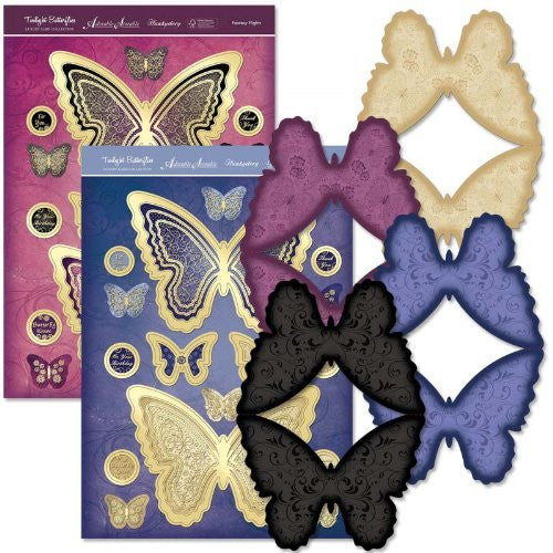 hunkydory twilight butterflies blossoming butterflies fancy shaped cards