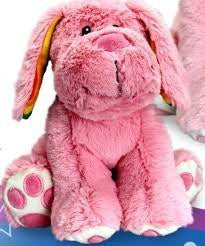 keel toys30cm nursery rainbow floppy dog choice colours cream/pink /blue please choose (pink)